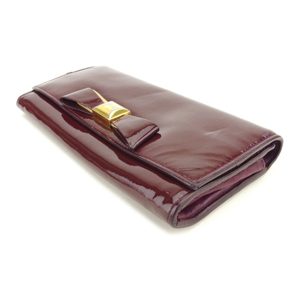 Miu Miu accessory Wallet Patent zipper ribbon motif long purple - Picture 3 of 6